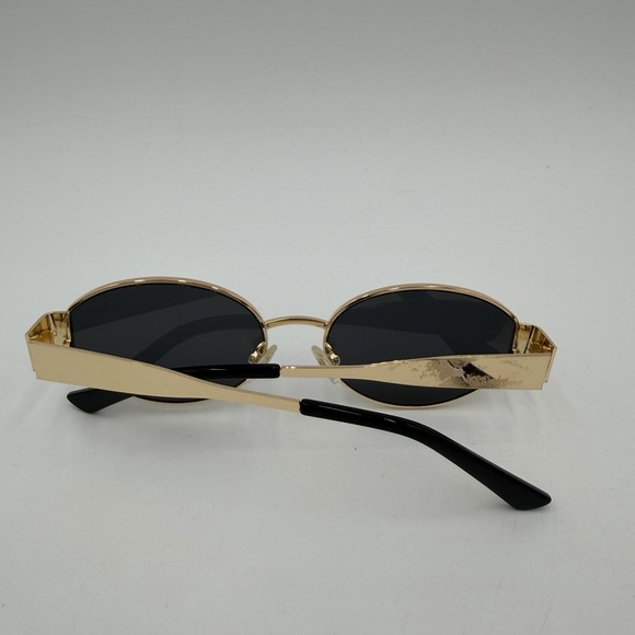 SOJOS Sunglasses Black Gold Frame Retro Oval UV Protection - Picture 2 of 8